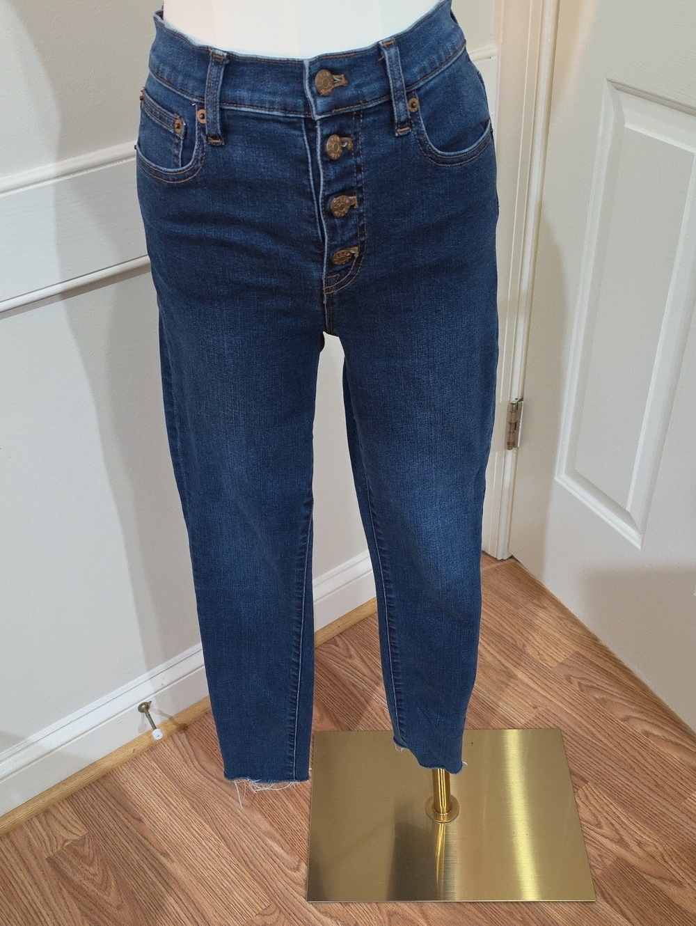 Classic High-Rise Button-Fly Women’s Jeans — Dark Blue